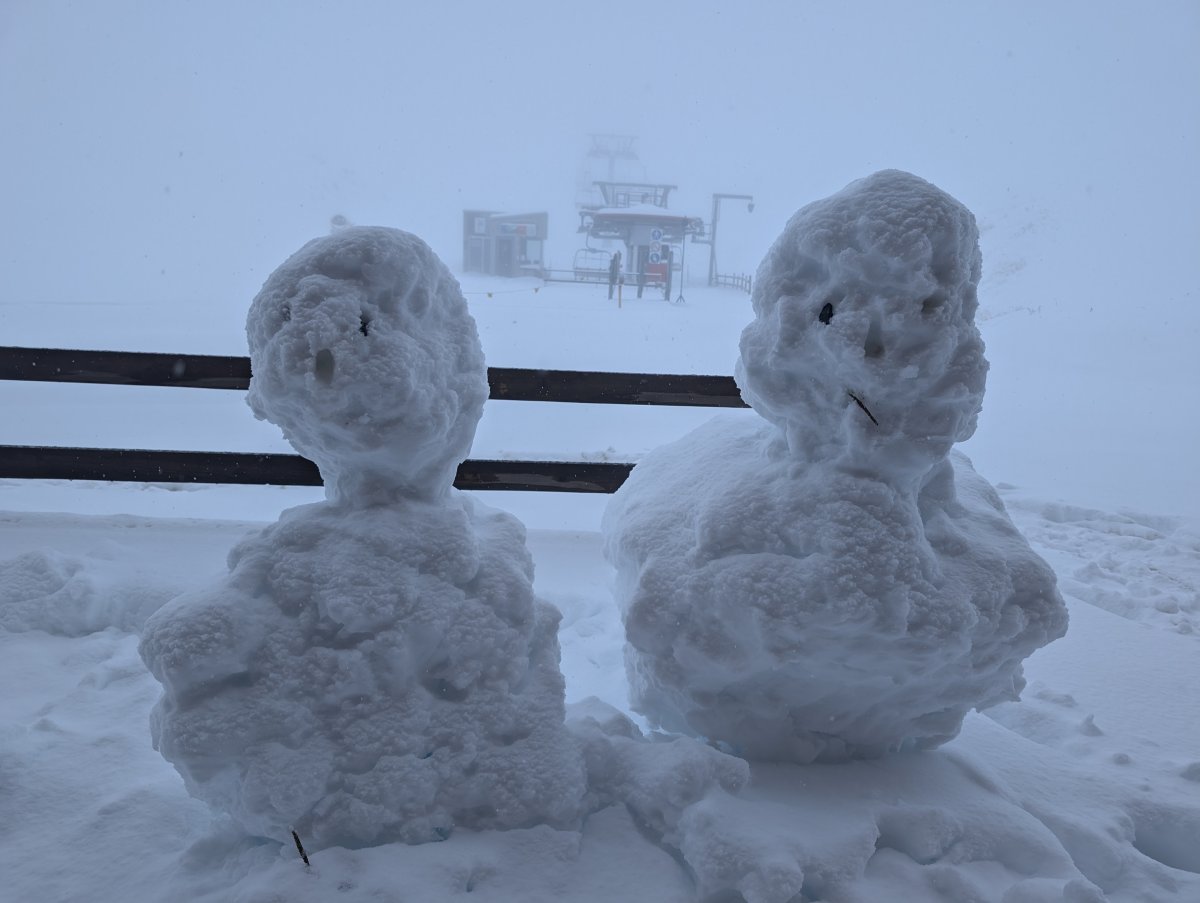 Schnemänner beim Eisee